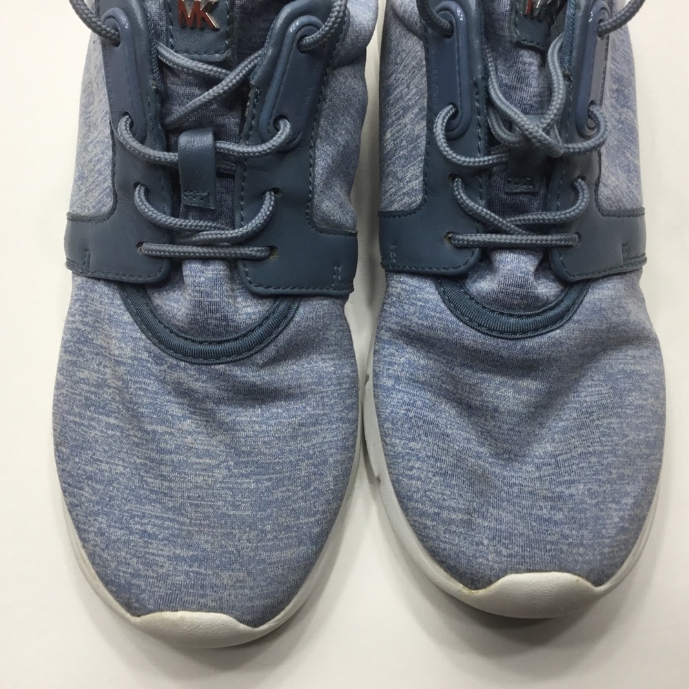 Michael Kors Blue Sneakers for Women, Leather Accents, Silver Logo, 8M EUC - Picture 4 of 9